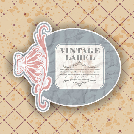 The vector image Vintage labelのイラスト素材