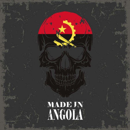 The vector image Skull color of the flagのイラスト素材