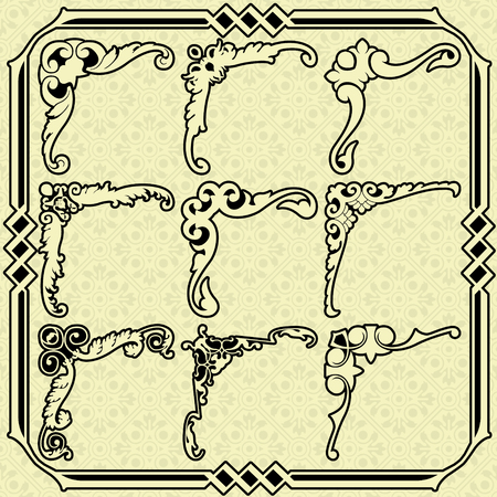 The image Vintage design elements corners.のイラスト素材
