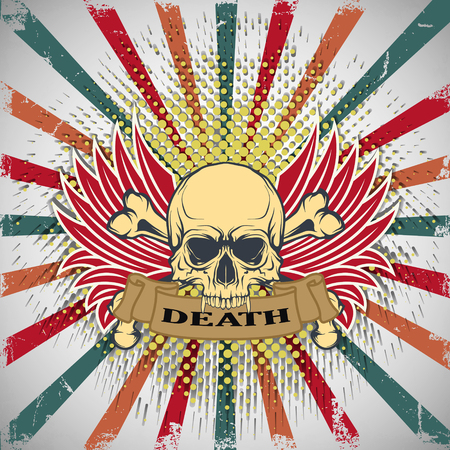 The vector image Symbol of the skull with teethのイラスト素材