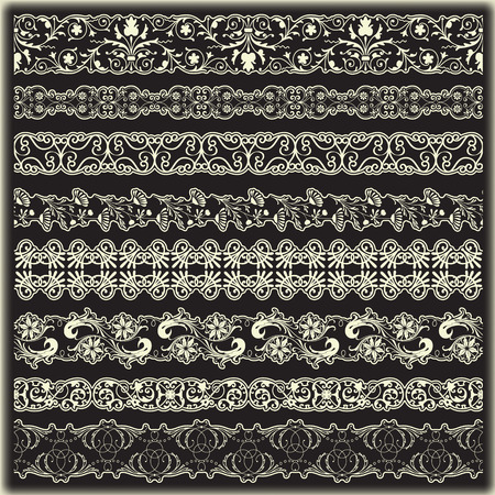 The vector image Vintage border set for designのイラスト素材