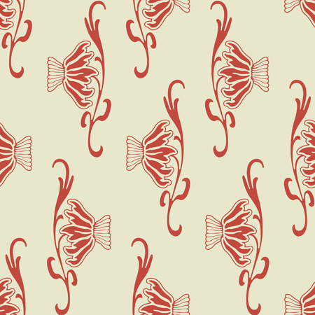 The vector image Vector Seamless Floral Backgroundのイラスト素材