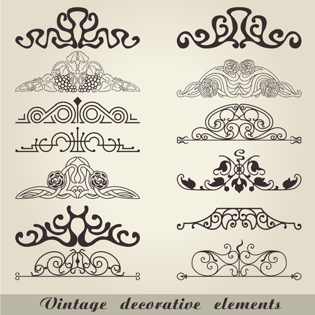 The vector image of Vintage decorative elementsのイラスト素材
