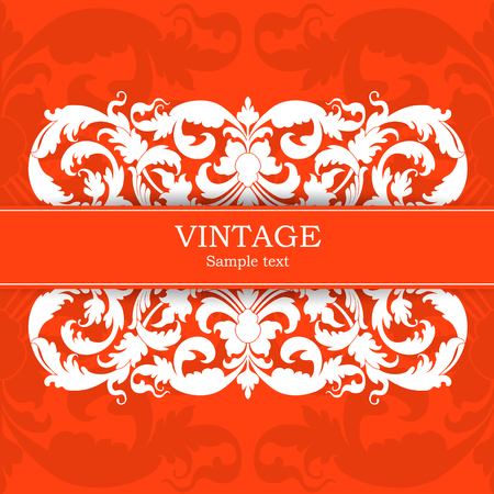 The vector image Vintage invitation cardのイラスト素材