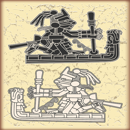 The vector image Ornament in style of the Mayaのイラスト素材