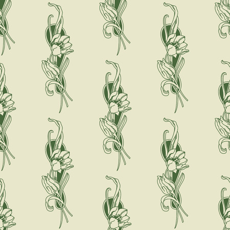 Continuous floral images for wallpaper illustration.のイラスト素材