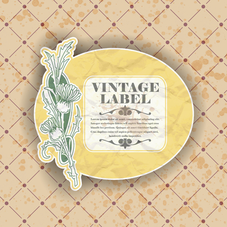 The vector image Vintage labelのイラスト素材