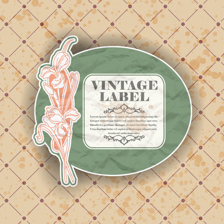 The vector image Vintage labelのイラスト素材