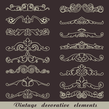 The vector image of Vintage decorative elementsのイラスト素材