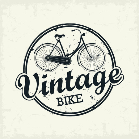 The vector image of Vintage Bicycle stampのイラスト素材
