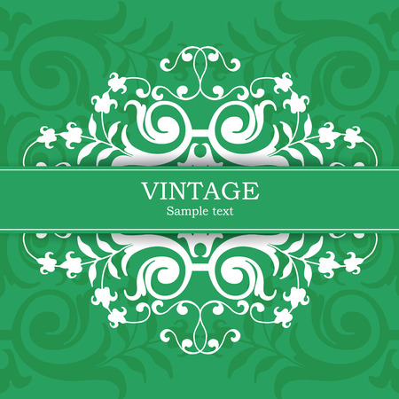 The vector image Vintage invitation cardのイラスト素材