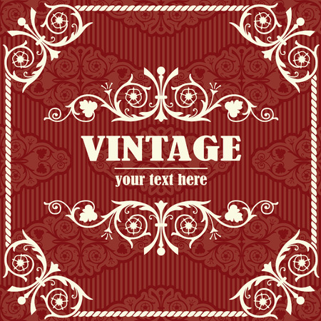 The vector image Vintage invitation cardのイラスト素材