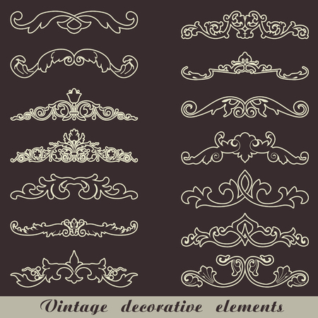 The vector image of Vintage decorative elementsのイラスト素材