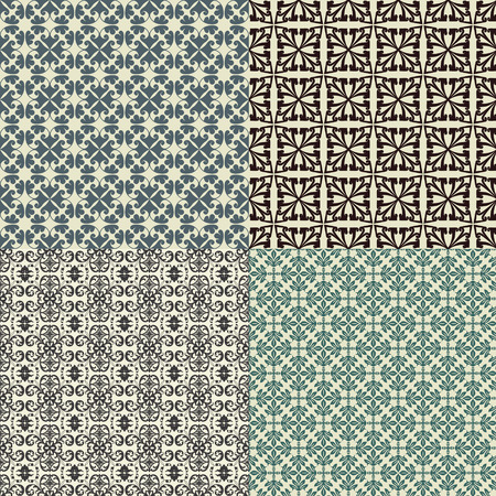 The vector image Set of vector seamless patternのイラスト素材