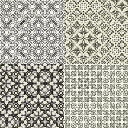 The vector image Set of vector seamless patternのイラスト素材