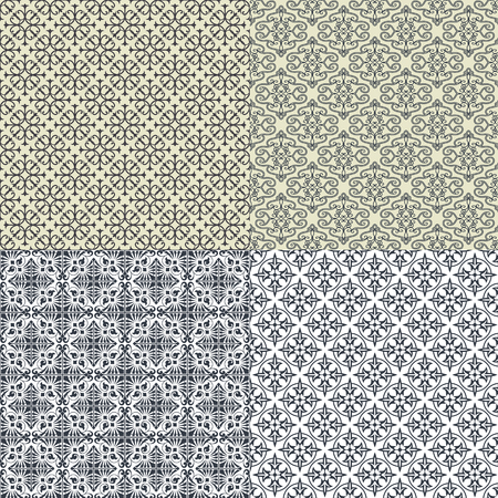 The vector image Set of vector seamless patternのイラスト素材