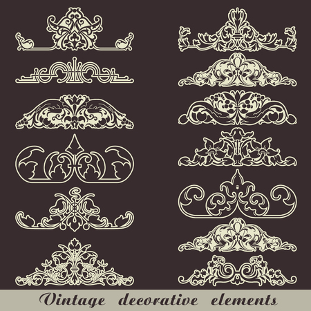 The vector image of Vintage decorative elementsのイラスト素材