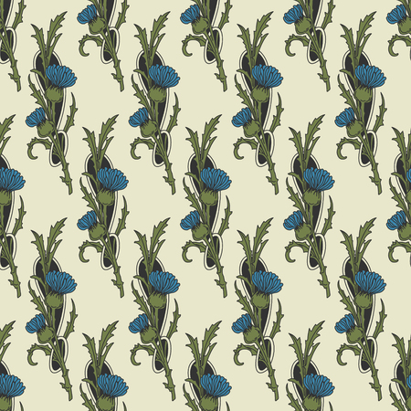 The vector image Vector Seamless Floral Backgroundのイラスト素材