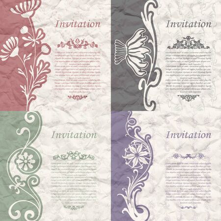 Invitation flowersのイラスト素材