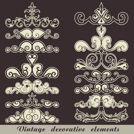 Vintage decorative elementsのイラスト素材