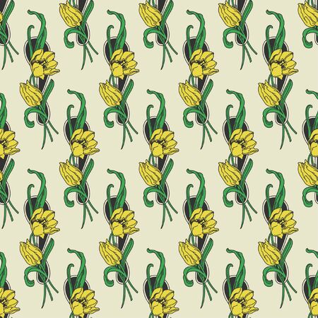 Seamless Floral Backgroundのイラスト素材