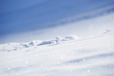 Closeup shot of snow on a sunny day in the Swiss Alps Europe