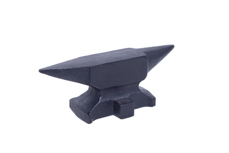 Black anvil isolated with clipping pathの写真素材