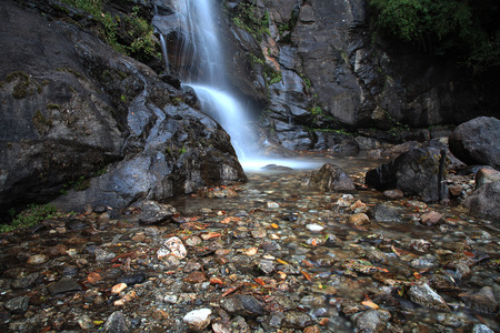 Small waterfall in Everest regionの写真素材