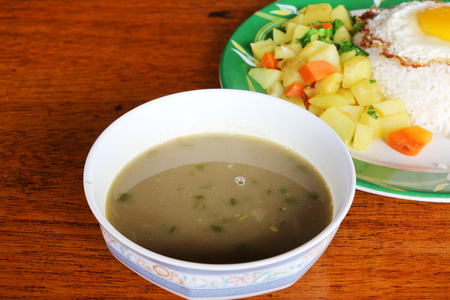 Nepali dal bhat for treekers in Nepalの写真素材