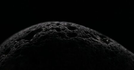 Lunar-like Craters on a Rocky Surface. Close-up, shallow dof.の写真素材