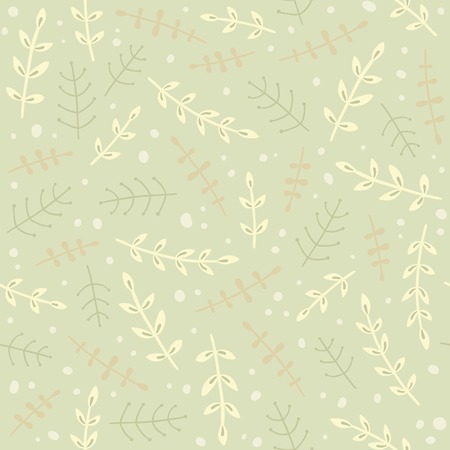 Vector EPS10 hand drawn plant seamless patternのイラスト素材