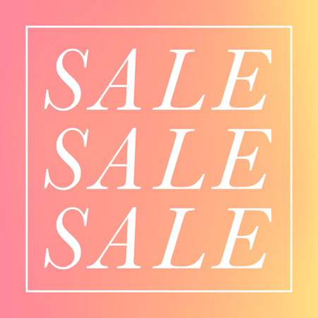 Vector stylish simple sale illustration. Can be used like flyer, poster, bannerの写真素材