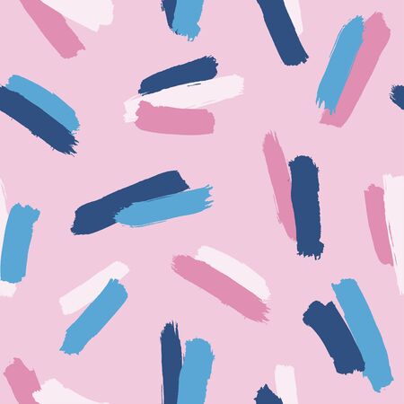 Cute pastel paint strokes. Artsy seamless patternのイラスト素材