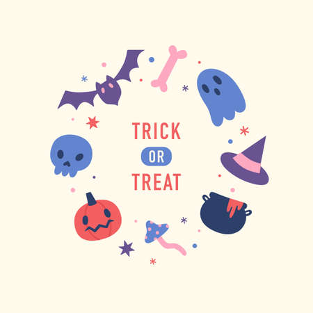 Halloween special offer. Cute hand drawn objectsのイラスト素材
