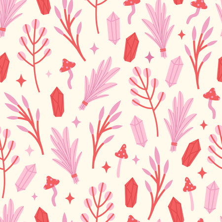 Occultism seamless pattern. Magic concept.のイラスト素材