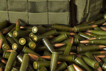 Ammunition 5.56 mm / bulletsの写真素材