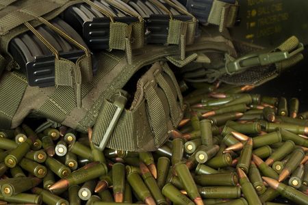 Ammunition 5.56 mm / bulletsの写真素材