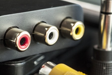 jack plug to connect the wires connectionの写真素材