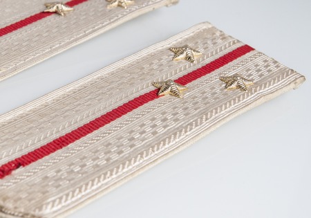 Parade Shoulder straps Lieutenant of russian army isolated on white background