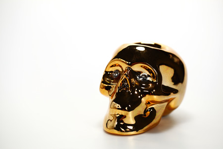 Gold and silver skull.の写真素材