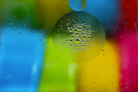 Oil floating on water