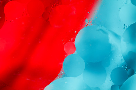 Oil floats on waterの写真素材