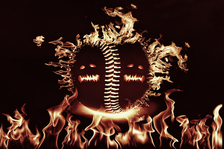 Devil Ball burningの写真素材