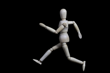 This robot is  moving like a human .の写真素材
