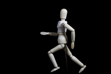 This robot is  moving like a human .の写真素材