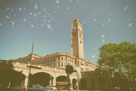Central Station   effect retro vintage styleの写真素材