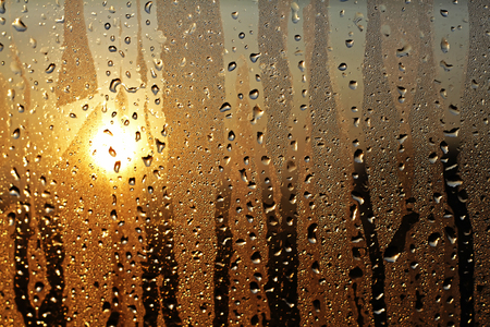 Dropping the window with morning sun.の写真素材