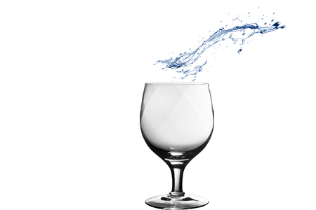 glass on black backgroundの写真素材