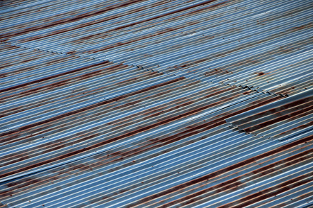 Pattern of Rusted galvanized iron plate , Old rusty zinc plate roof
