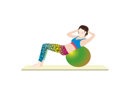 exercise illustrationの写真素材